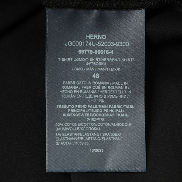 HERNO ヘルノ メンズ カットソー クルーネック コットン